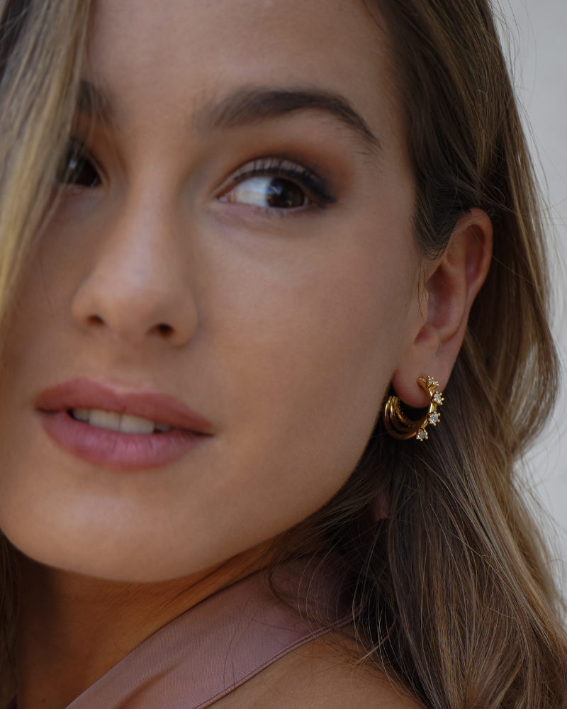 Argollas Triple Brillo