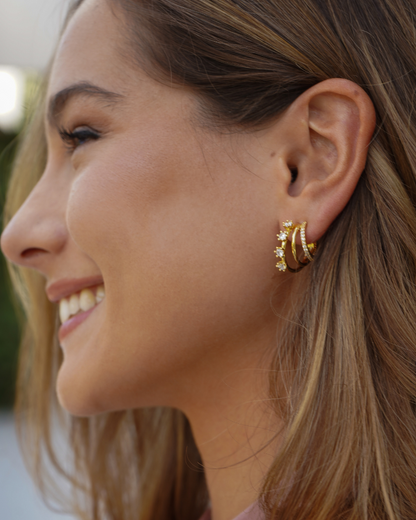 Argollas Triple Brillo