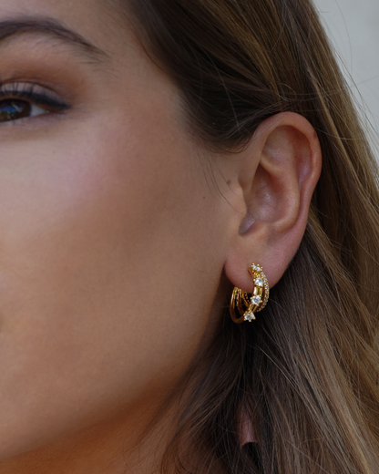 Argollas Triple Brillo