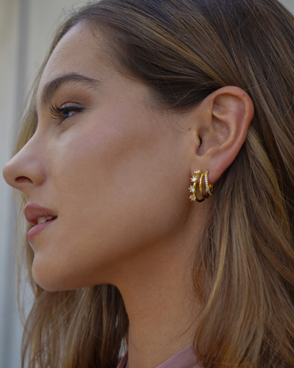 Argollas Triple Brillo