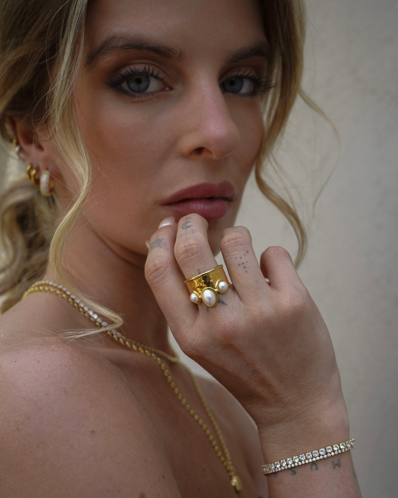 Anillo Triple Perla