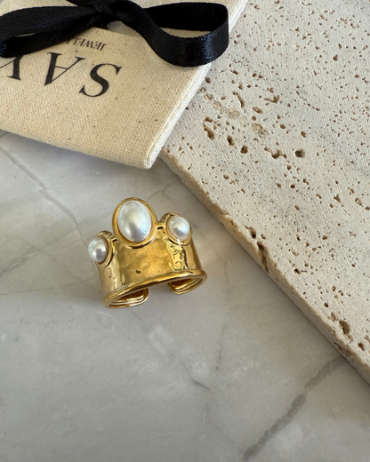 Anillo Triple Perla