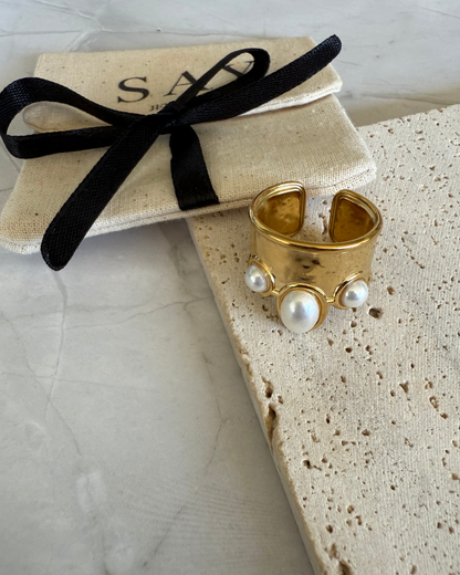 Anillo Triple Perla