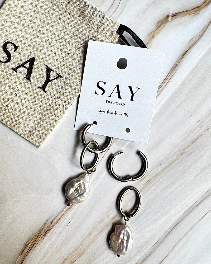 Hoop Silver Pearl